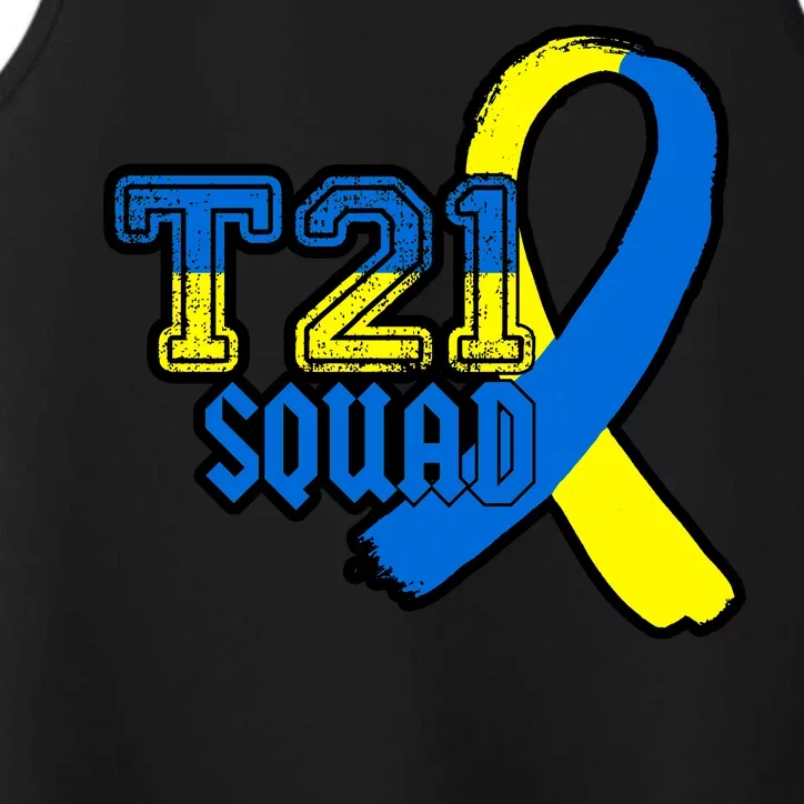 T21 Squad Down Syndrome Awareness Performance Tank