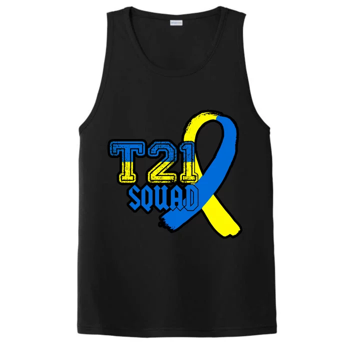 T21 Squad Down Syndrome Awareness Performance Tank