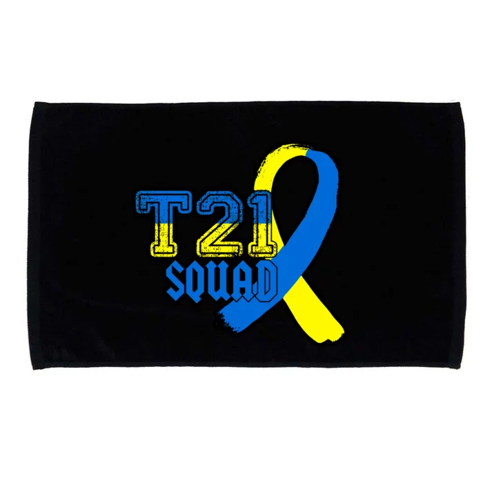 T21 Squad Down Syndrome Awareness Microfiber Hand Towel