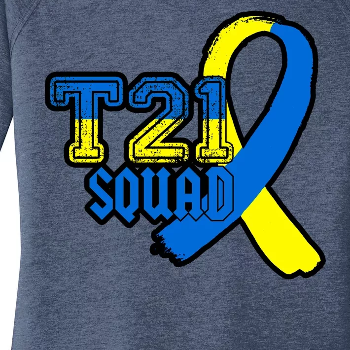 T21 Squad Down Syndrome Awareness Women's Perfect Tri Tunic Long Sleeve Shirt