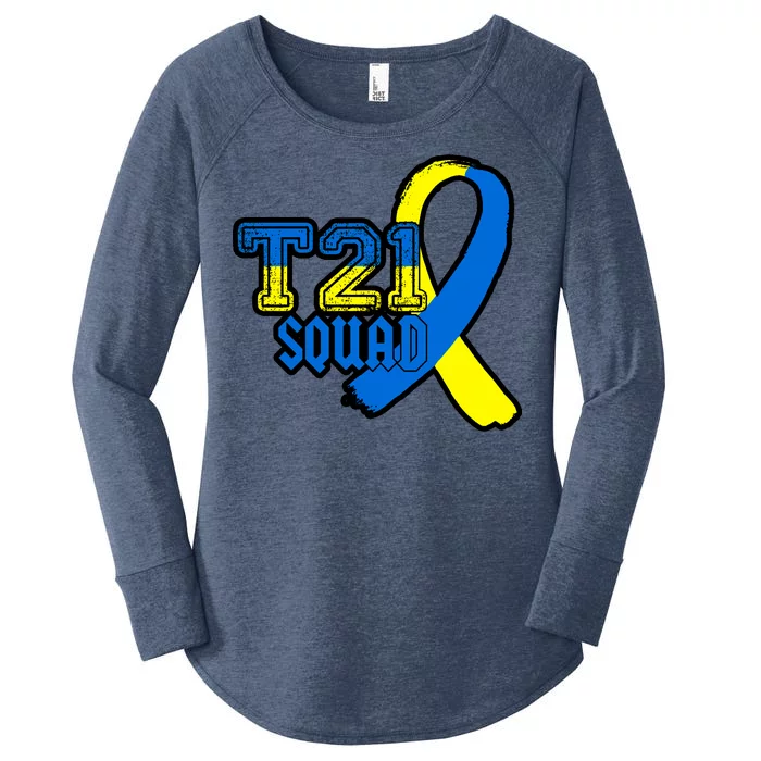 T21 Squad Down Syndrome Awareness Women's Perfect Tri Tunic Long Sleeve Shirt