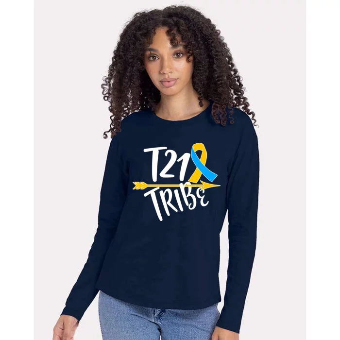 T21 Tribe - Down Syndrome Awareness Womens Cotton Relaxed Long Sleeve T-Shirt