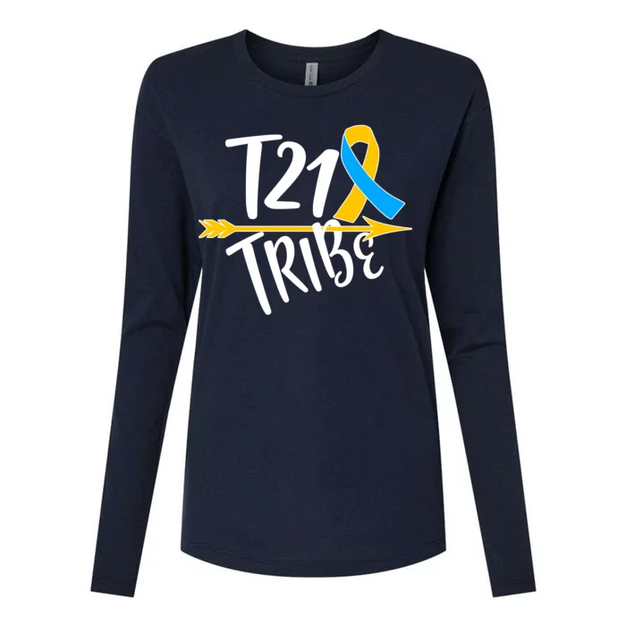 T21 Tribe - Down Syndrome Awareness Womens Cotton Relaxed Long Sleeve T-Shirt