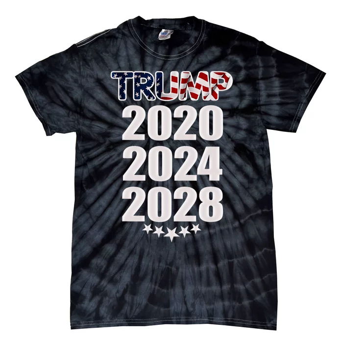 Trump 2020 2024 2028 Trump 4ever Vote Wisely Tie-Dye T-Shirt