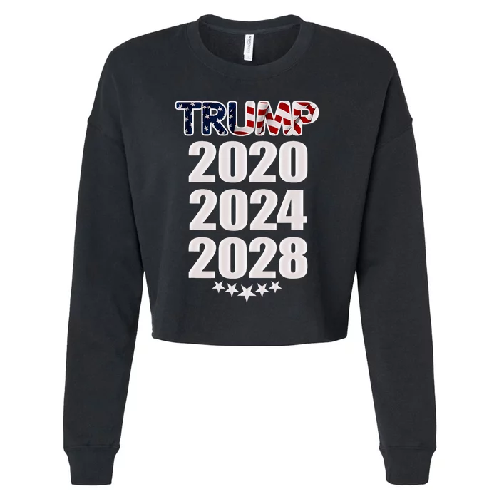 Trump 2020 2024 2028 Trump 4ever Vote Wisely Cropped Pullover Crew