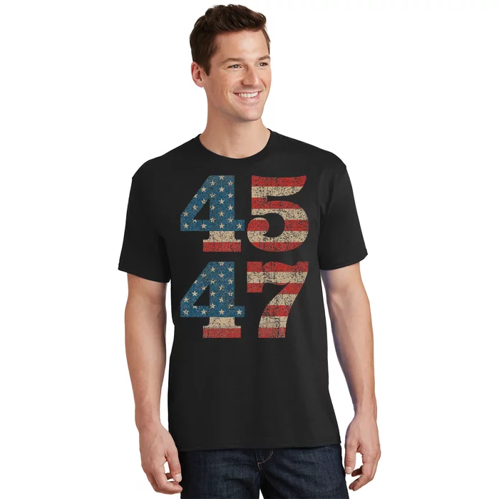 Trump 2024 45 Squared Second Term Usa Vintage T-Shirt