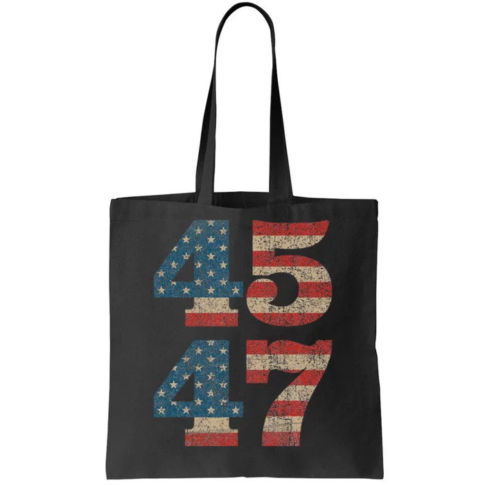 Trump 2024 45 Squared Second Term Usa Vintage Tote Bag