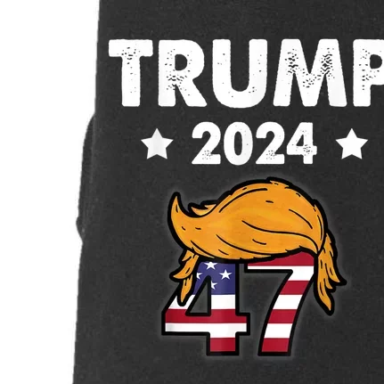 TRUMP 2024 47th President And Hair Doggie 3-End Fleece Hoodie