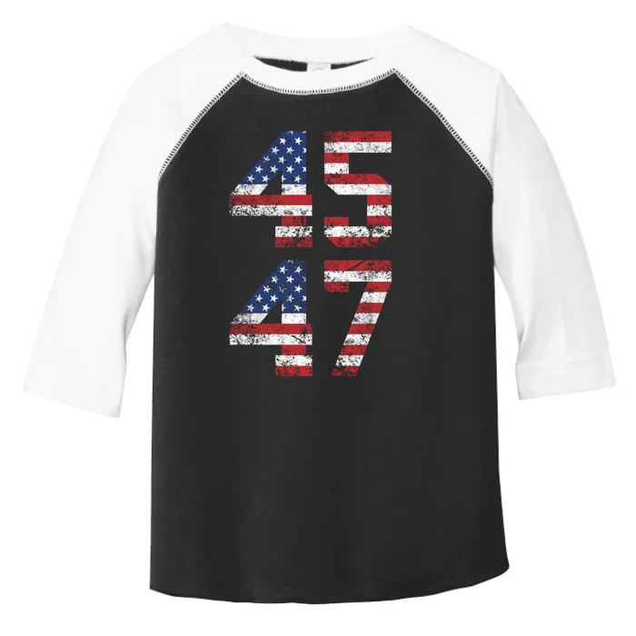 Trump 2024 45 47 Vintage Usa 45 47 Trump 2024 Toddler Fine Jersey T-Shirt