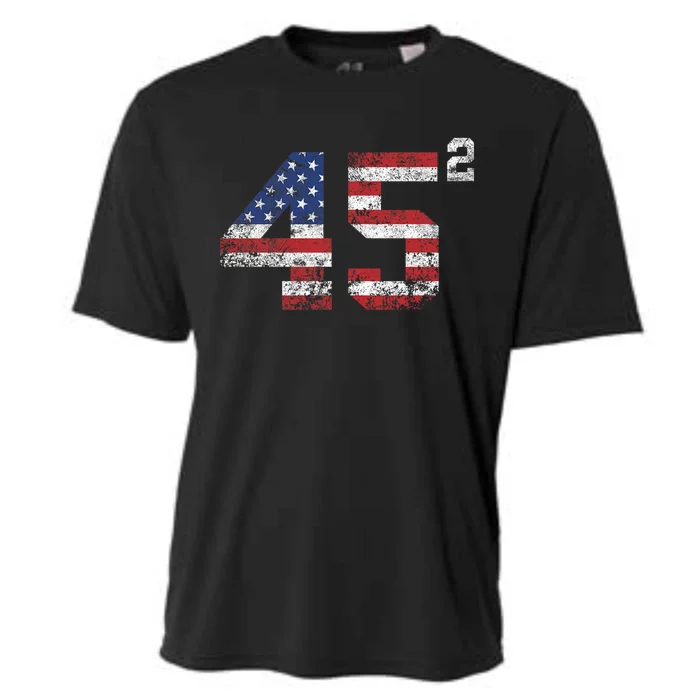 Trump 2024 45 Squared Second Term Usa Vintage Cooling Performance Crew T-Shirt