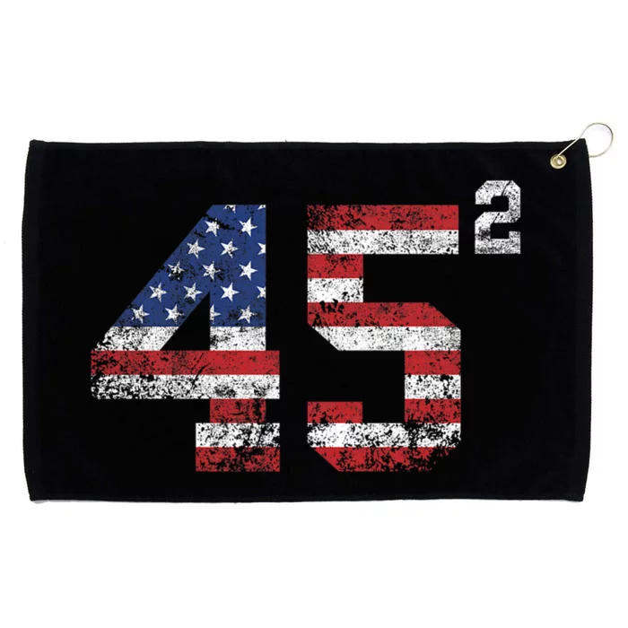 Trump 2024 45 Squared Second Term Usa Vintage Grommeted Golf Towel