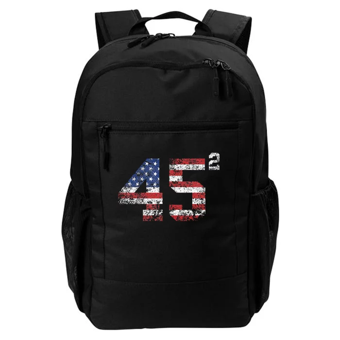 Trump 2024 45 Squared Second Term Usa Vintage Daily Commute Backpack