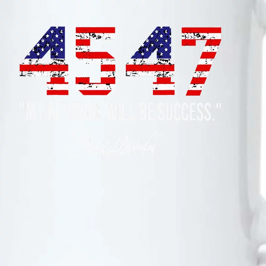 Trump 2024 45 47 My Revenge Will Be Success American Flag Black Color Changing Mug