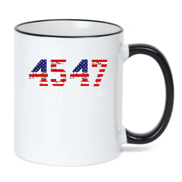 Trump 2024 45 47 My Revenge Will Be Success American Flag Black Color Changing Mug