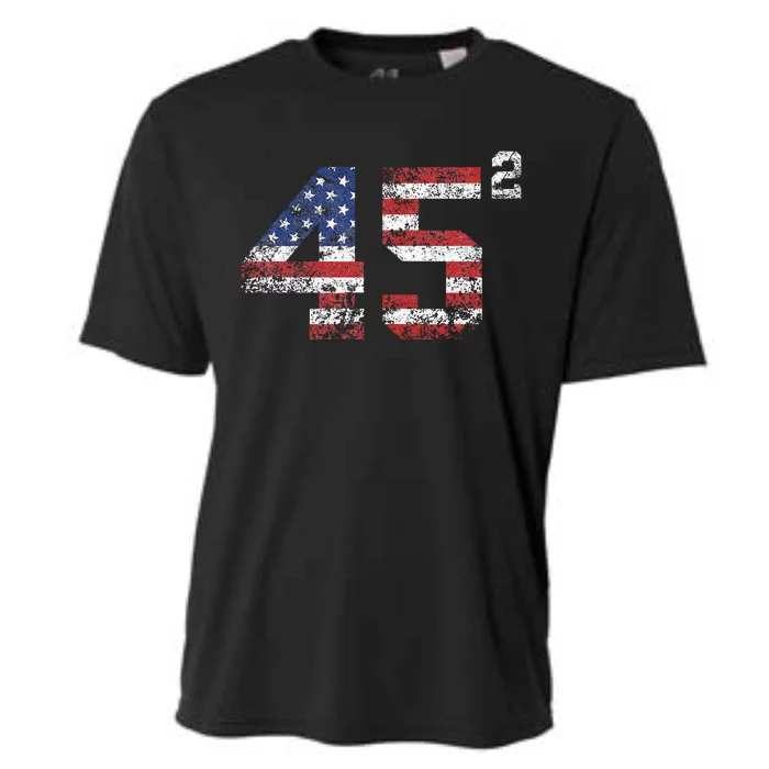 Trump 2024 45 Squared Second Term Usa Vintage Cooling Performance Crew T-Shirt