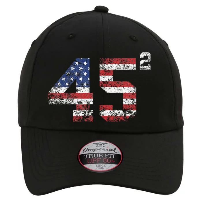 Trump 2024 45 Squared Second Term Usa Vintage The Original Performance Cap