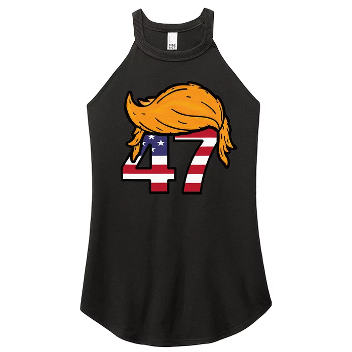 TRUMP 2024 47th President Hair Women’s Perfect Tri Rocker Tank