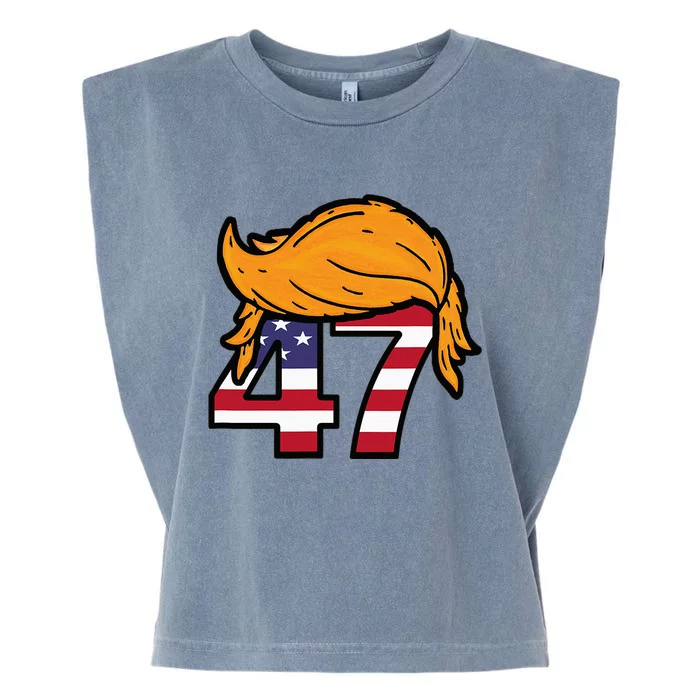 TRUMP 2024 47th President Hair Garment-Dyed Women's Muscle Tee