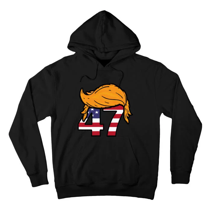 TRUMP 2024 47th President Hair Tall Hoodie