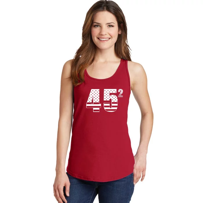 Trump 2024 45 Squared Second Presidential Term USA Ladies Essential Tank