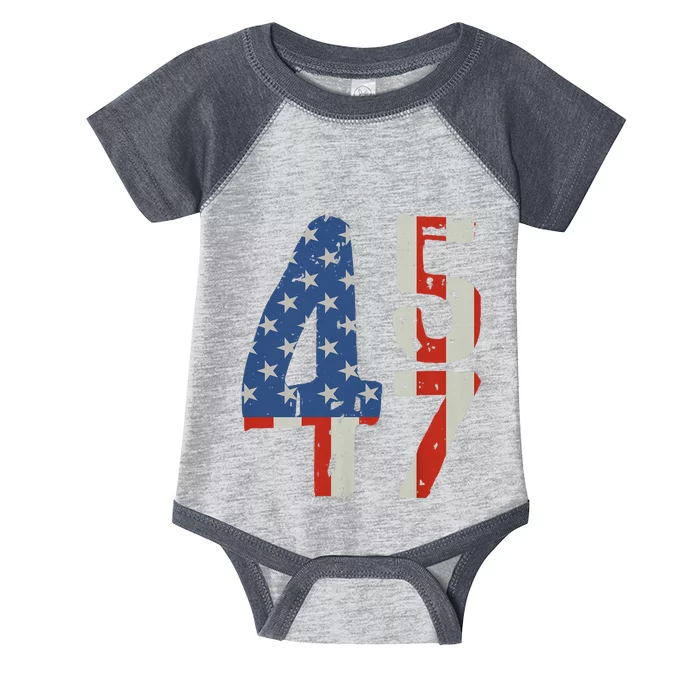 Trump 2024 45 47 Vintage Usa Trump 2024 Vintage Infant Baby Jersey Bodysuit