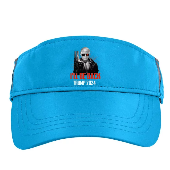 Trump 2024 45 47 Trumpinator Ill Be Back Save America Adult Drive Performance Visor