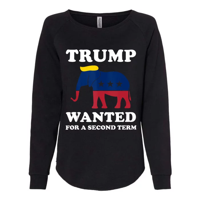 Trump 2024 45 Squared Trump Wanted For Second Term 2024 Womens California Wash Sweatshirt