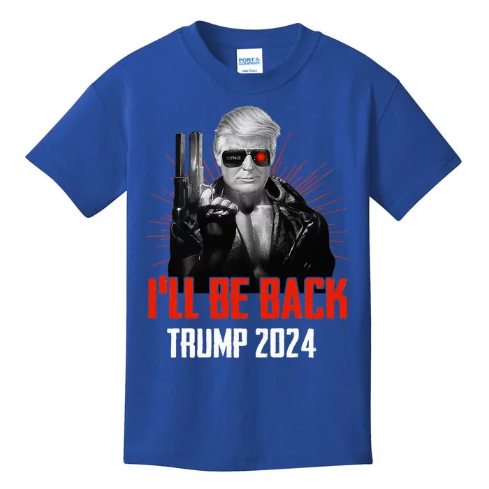 Trump 2024 45 47 Trumpinator Ill Be Back Save America Kids T-Shirt