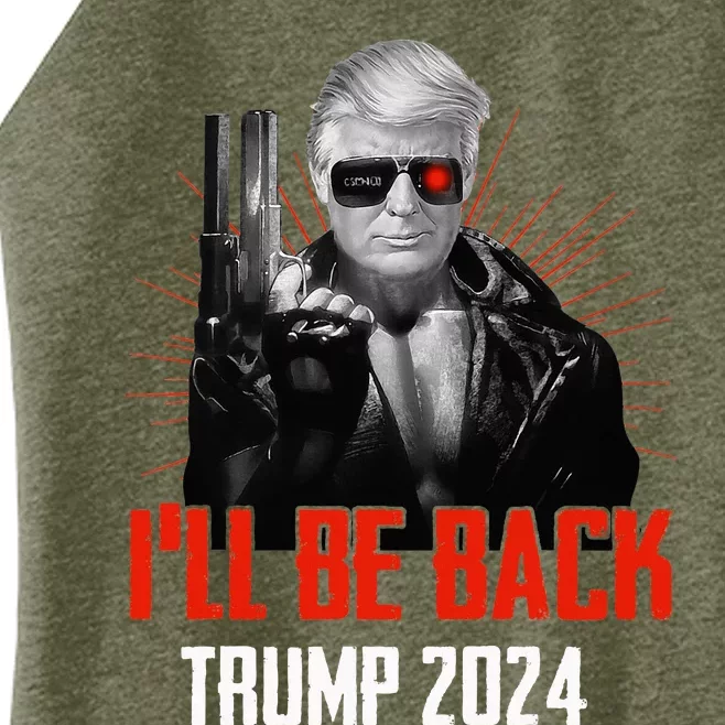 Trump 2024 45 47 Trumpinator Ill Be Back Save America Women’s Perfect Tri Rocker Tank