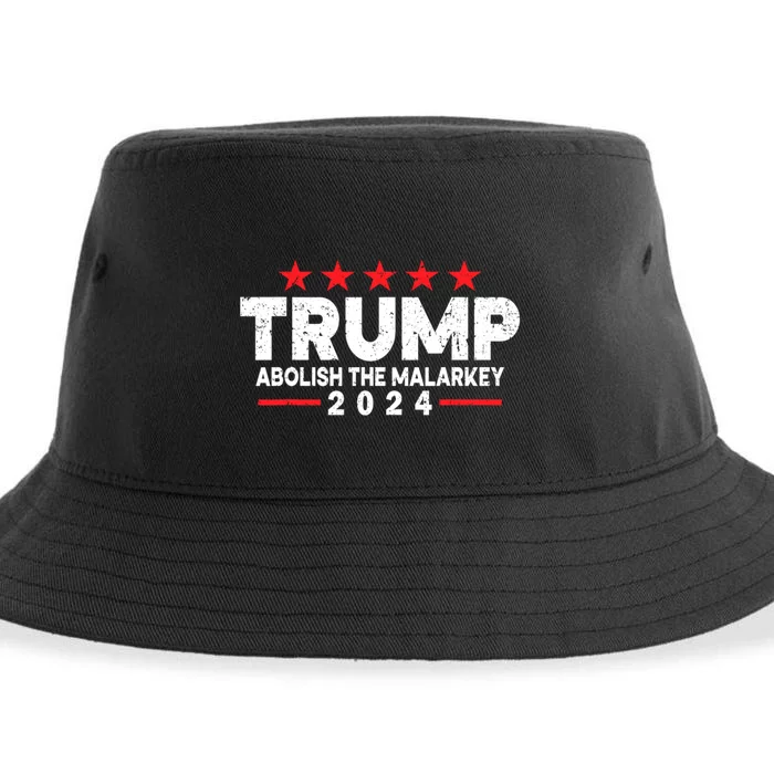 Trump 2024 Abolish The Malarkey Sustainable Bucket Hat