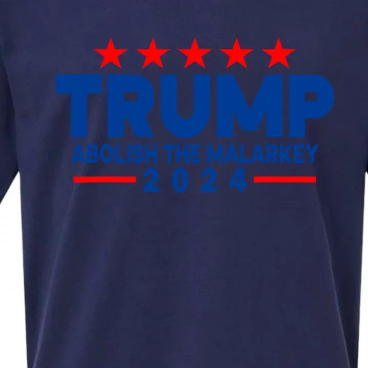 Trump 2024 Abolish The Malarkey Sueded Cloud Jersey T-Shirt