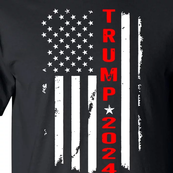 Trump 2024 American Flag Vintage Tall T-Shirt