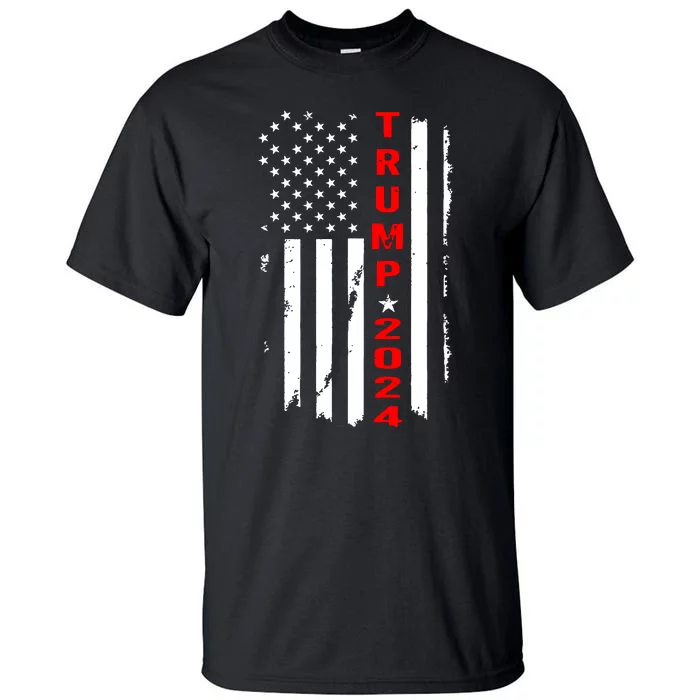 Trump 2024 American Flag Vintage Tall T-Shirt