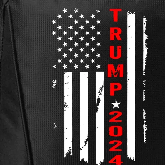 Trump 2024 American Flag Vintage City Backpack