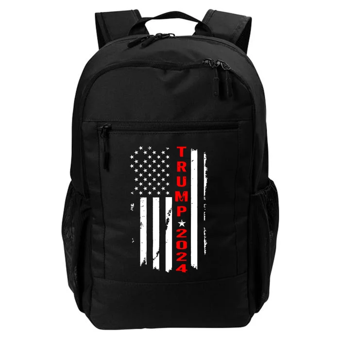 Trump 2024 American Flag Vintage Daily Commute Backpack