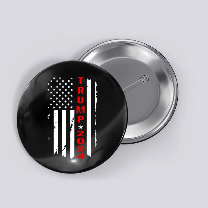 Trump 2024 American Flag Vintage Button