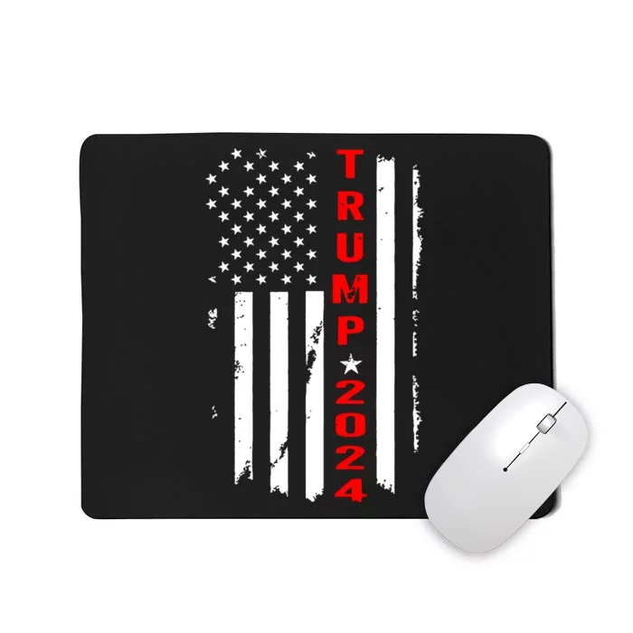 Trump 2024 American Flag Vintage Mousepad