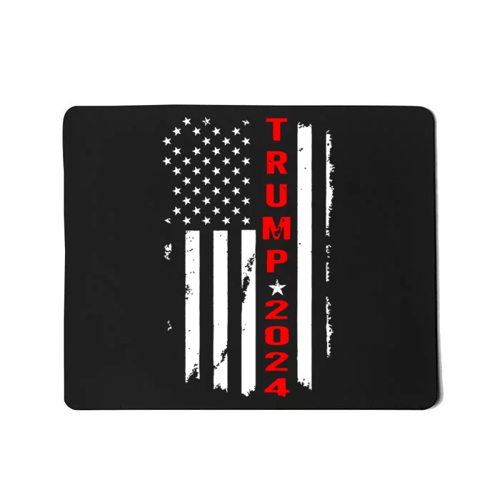 Trump 2024 American Flag Vintage Mousepad