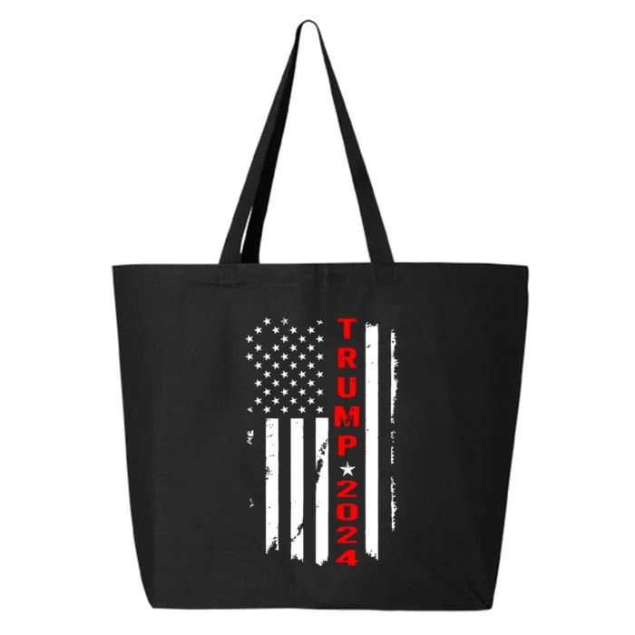 Trump 2024 American Flag Vintage 25L Jumbo Tote