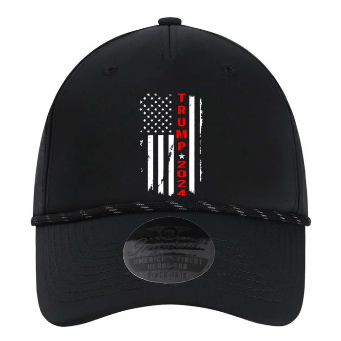 Trump 2024 American Flag Vintage Performance The Dyno Cap