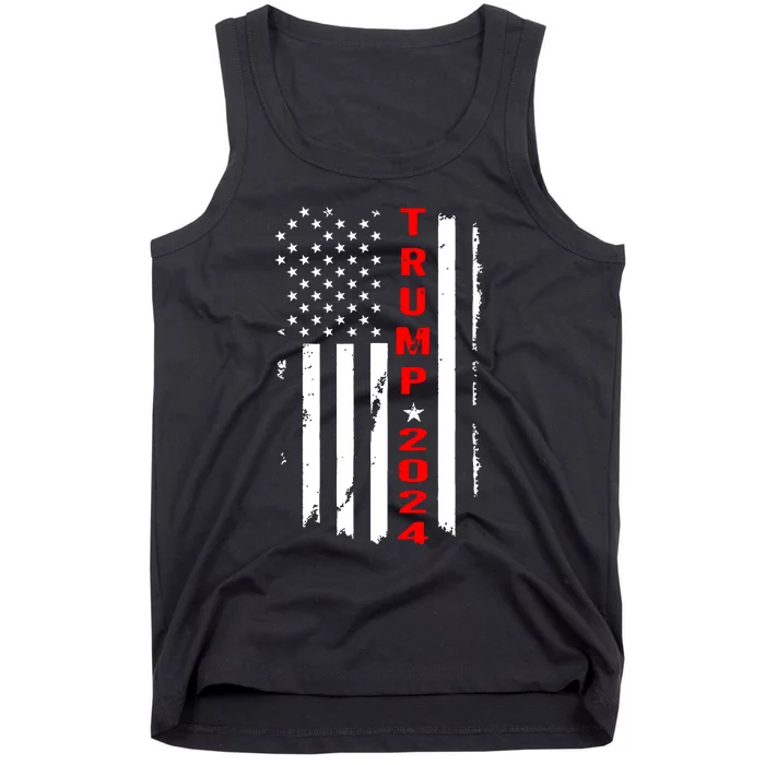 Trump 2024 American Flag Vintage Tank Top