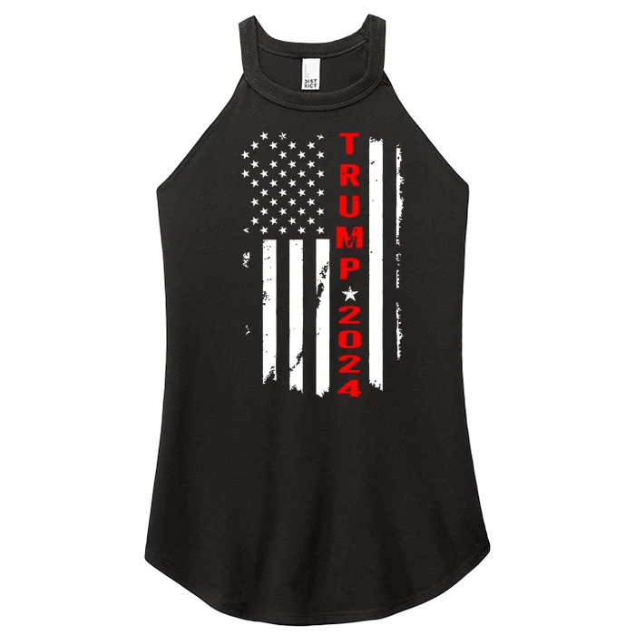 Trump 2024 American Flag Vintage Women’s Perfect Tri Rocker Tank