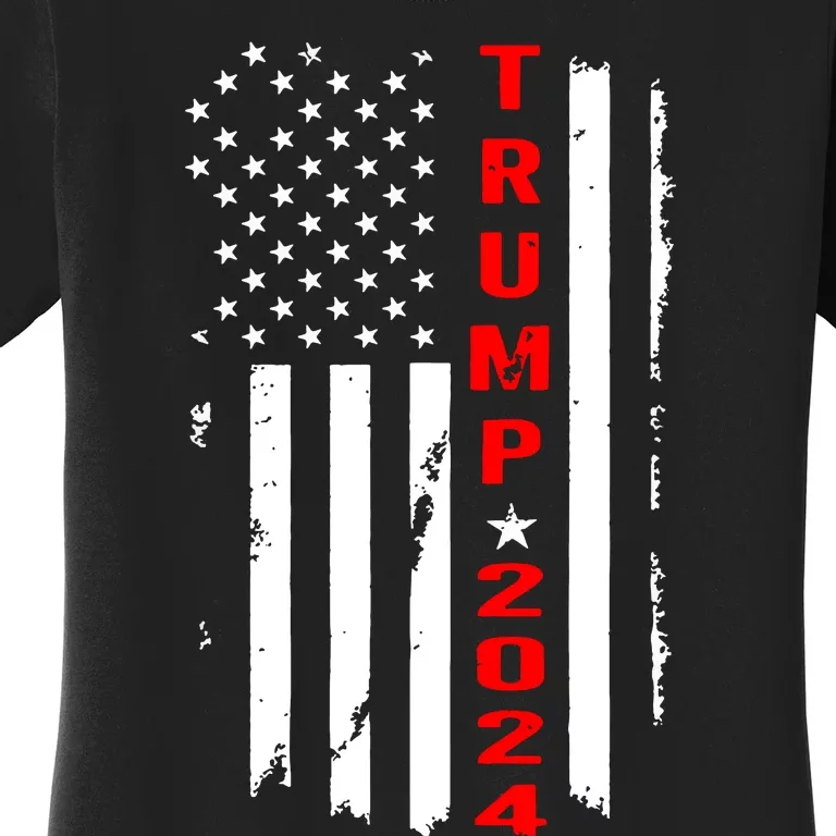 Trump 2024 American Flag Vintage Women's T-Shirt