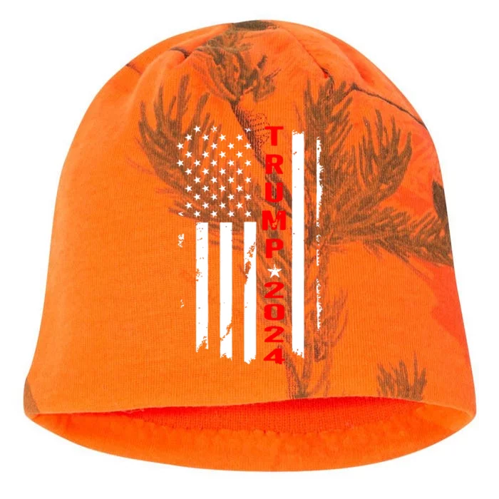 Trump 2024 American Flag Vintage Kati - Camo Knit Beanie