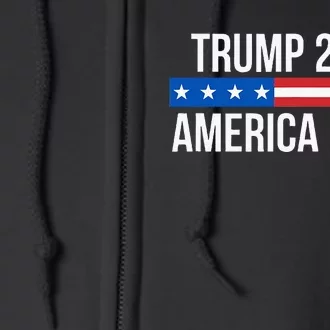 Trump 2024 America First Full Zip Hoodie