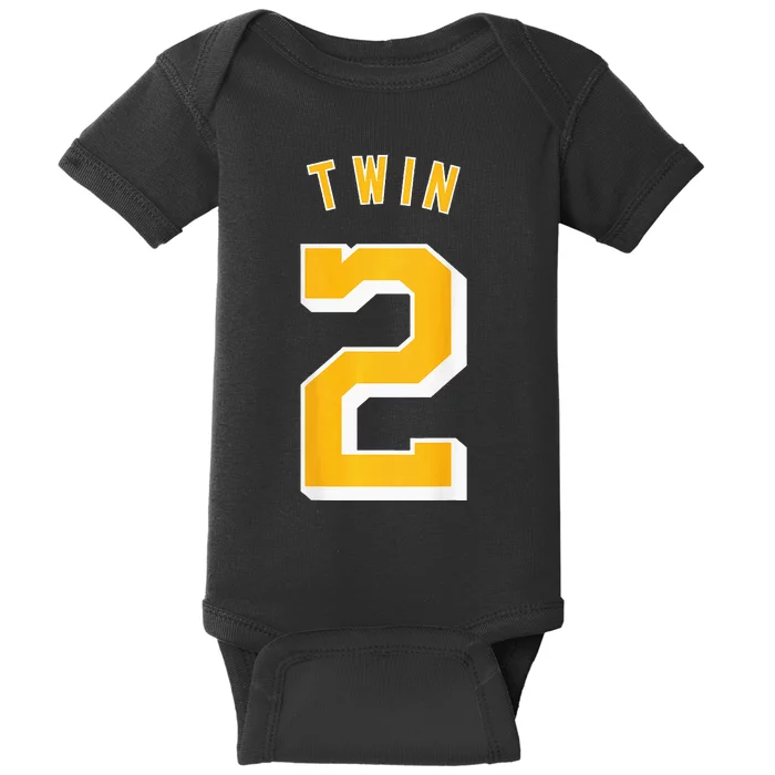 Twin 2 And Twin 1 Matching Baby Bodysuit