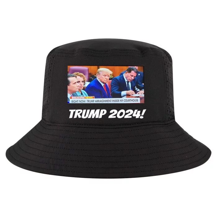 Trump 2024 Arraignment Inside Courthouse Cool Comfort Performance Bucket Hat