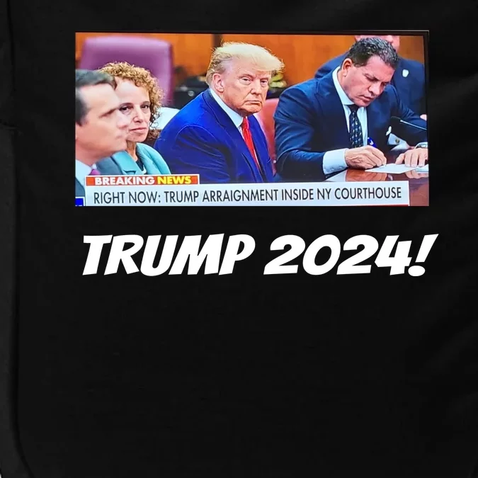 Trump 2024 Arraignment Inside Courthouse Impact Tech Backpack