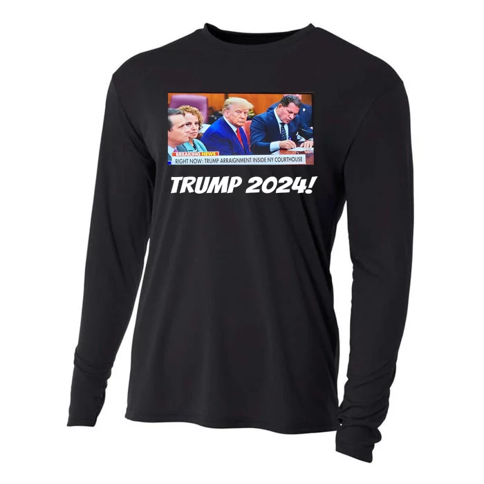 Trump 2024 Arraignment Inside Courthouse Cooling Performance Long Sleeve Crew