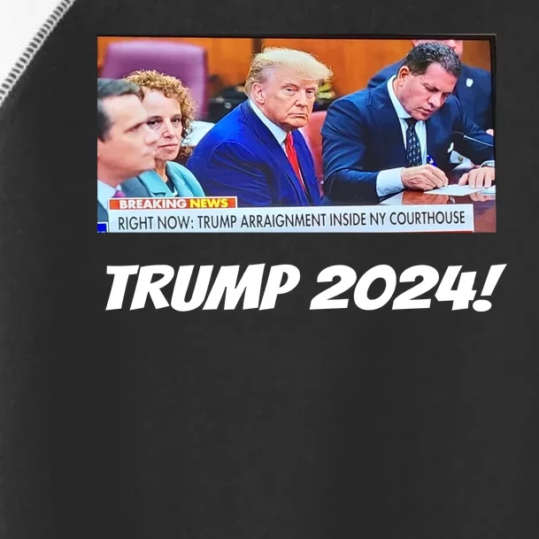 Trump 2024 Arraignment Inside Courthouse Toddler Fine Jersey T-Shirt